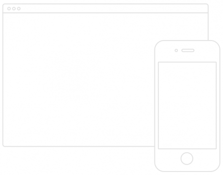 Browser window and smartphone outline Browser window and smartphone outline