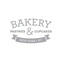 Bakery logo: pastries and cupcakes, New York