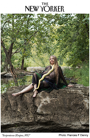 Serpentessa as photographed by Frances F. Denny and featured in the article "The Many Faces of Women Who Identify as Witches" by Naomi Fry in The New Yorker.